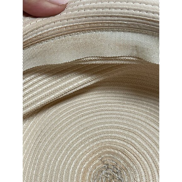 Vintage Frank Olive Gold Standard Neiman Marcus Breton Woven Kentucky Derby Hat - Picture 7 of 7